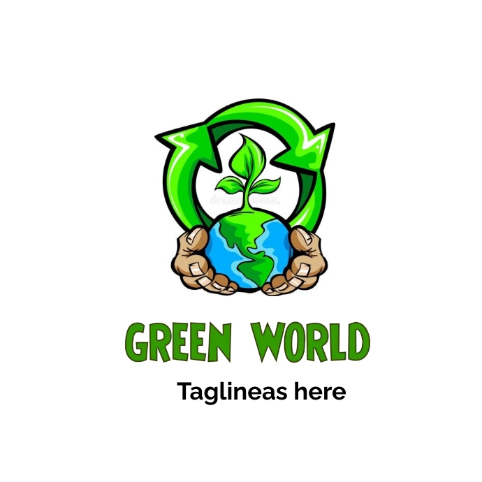 green world 🌏 logo design || kamical logo Logotyp template